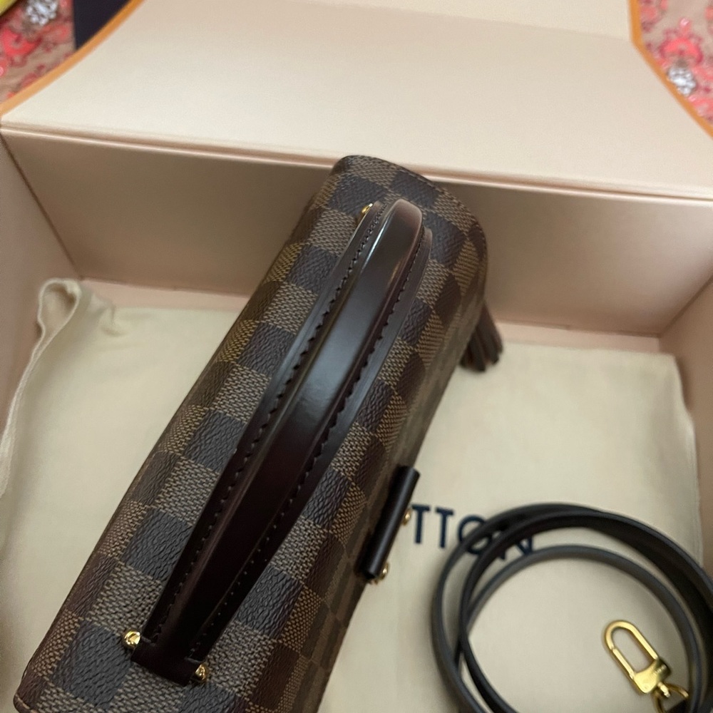 Louis Vuitton Brown Checkered Crossbody Bag - Picture 9 of 11